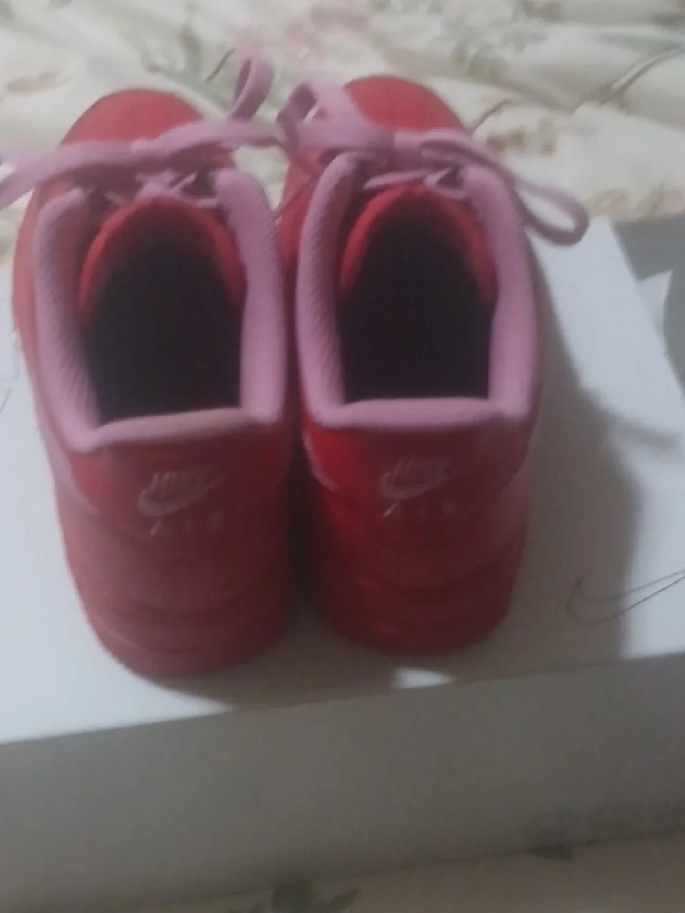 Nike Air Force 1 Low By You Red & Pink Sneakers